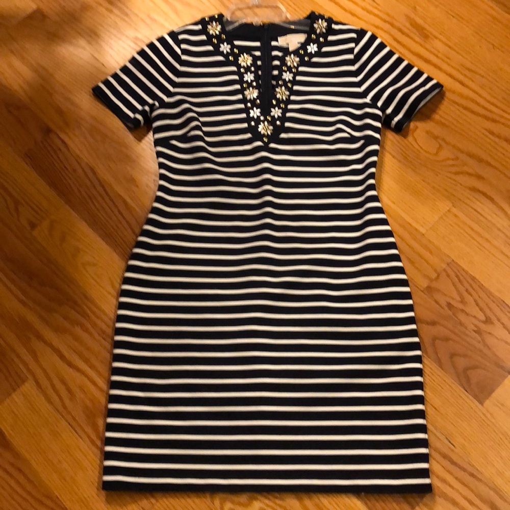 MK embellished stripped dress Brand new condition.